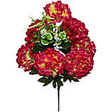 Штучні квіти букет хризантеми з калиною, 56см, фото 7