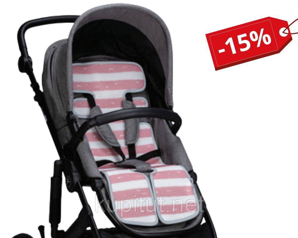 Підкладка для коляски та автокрісла FreeON, pink - white, фото 1