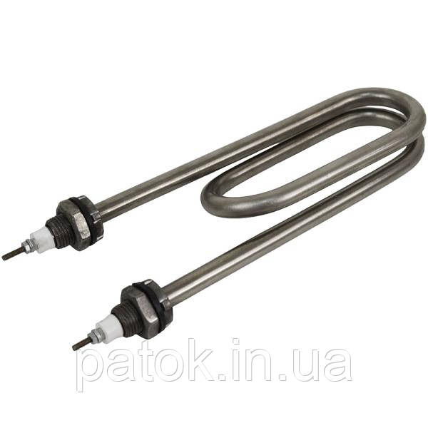 Тен для нагріву води 2000W 220V (нержавіюча сталь) L=185mm M16 (скріпка)