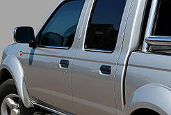 Зовнішня окантовка вікон (4 шт., нерж.) Carmos - Турецька сталь для Nissan NP300 1999-2015 рр