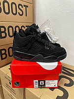 Nike Jordan 4 black cat + Зовнішня бірка та шнурки