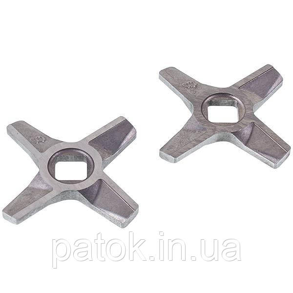 Набір ножів для м'ясорубки Zelmer 10003883 ZMMA028X (2 шт.) D=55.5mm s=5mm Отвір=10x10mm NR8 (двосторонні)