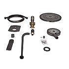 Душова система універсальна Slavonice прихованого монтажу на два споживача QTSLA113GMB45899 Gunmetal Black PVD Qtap, фото 10