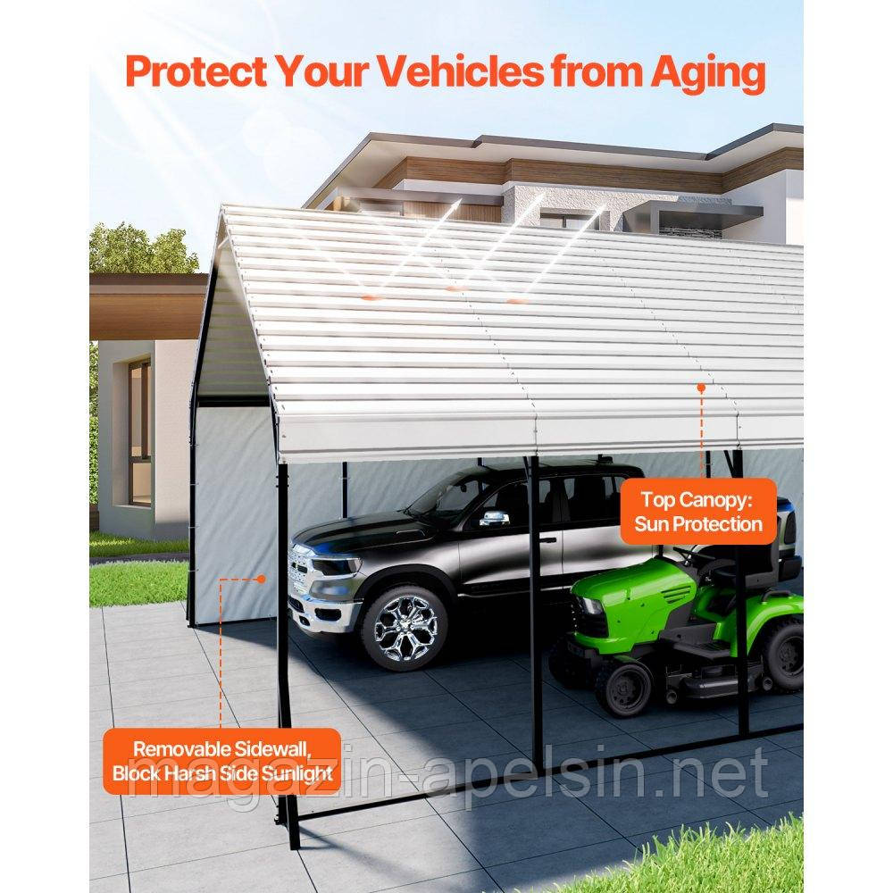 Навіс VEVOR 5,8x7,45x3,77 м, намет для зберігання автомобіля, гаража, човнів, вантажівок