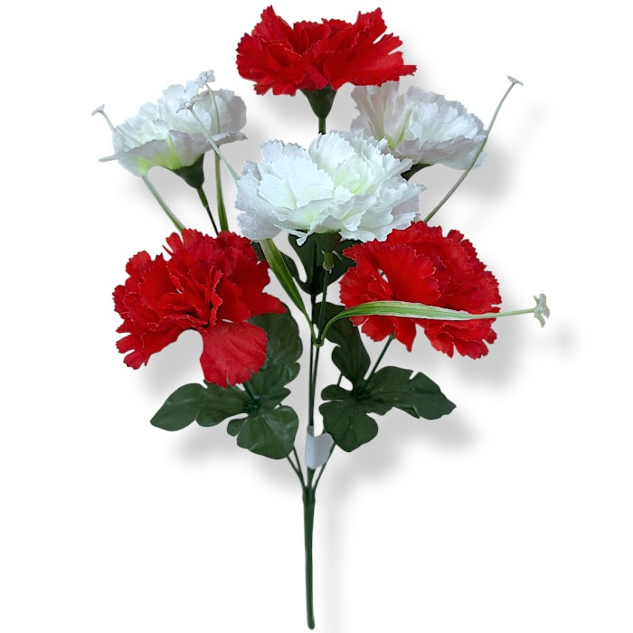 Штучні квіти букет гвоздики Подвійні, 43см, фото 1