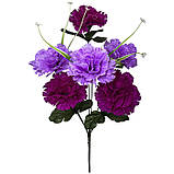 Штучні квіти букет гвоздики Подвійні, 43см, фото 2
