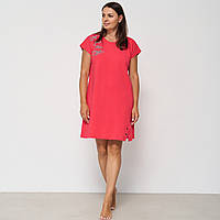 Червона Трикотажна Туніка для пишних жінок 84296, Червоний, 5XL