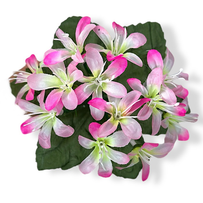 Штучні квіти букет лілії бордюрки, 28см, фото 1