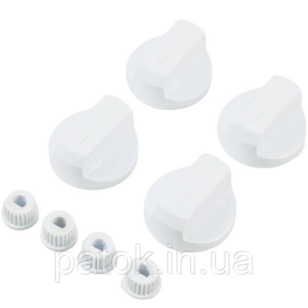 Набір універсальних ручок регулювання для плити (4 шт.) D=39mm Н=20mm з перехідниками