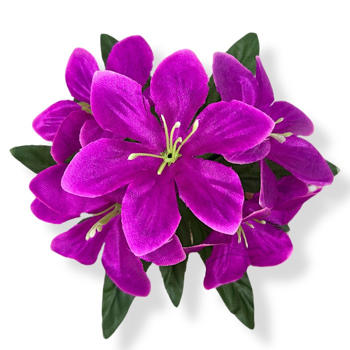 Штучні квіти букет крокуси атлас заливка, 18см, фото 1