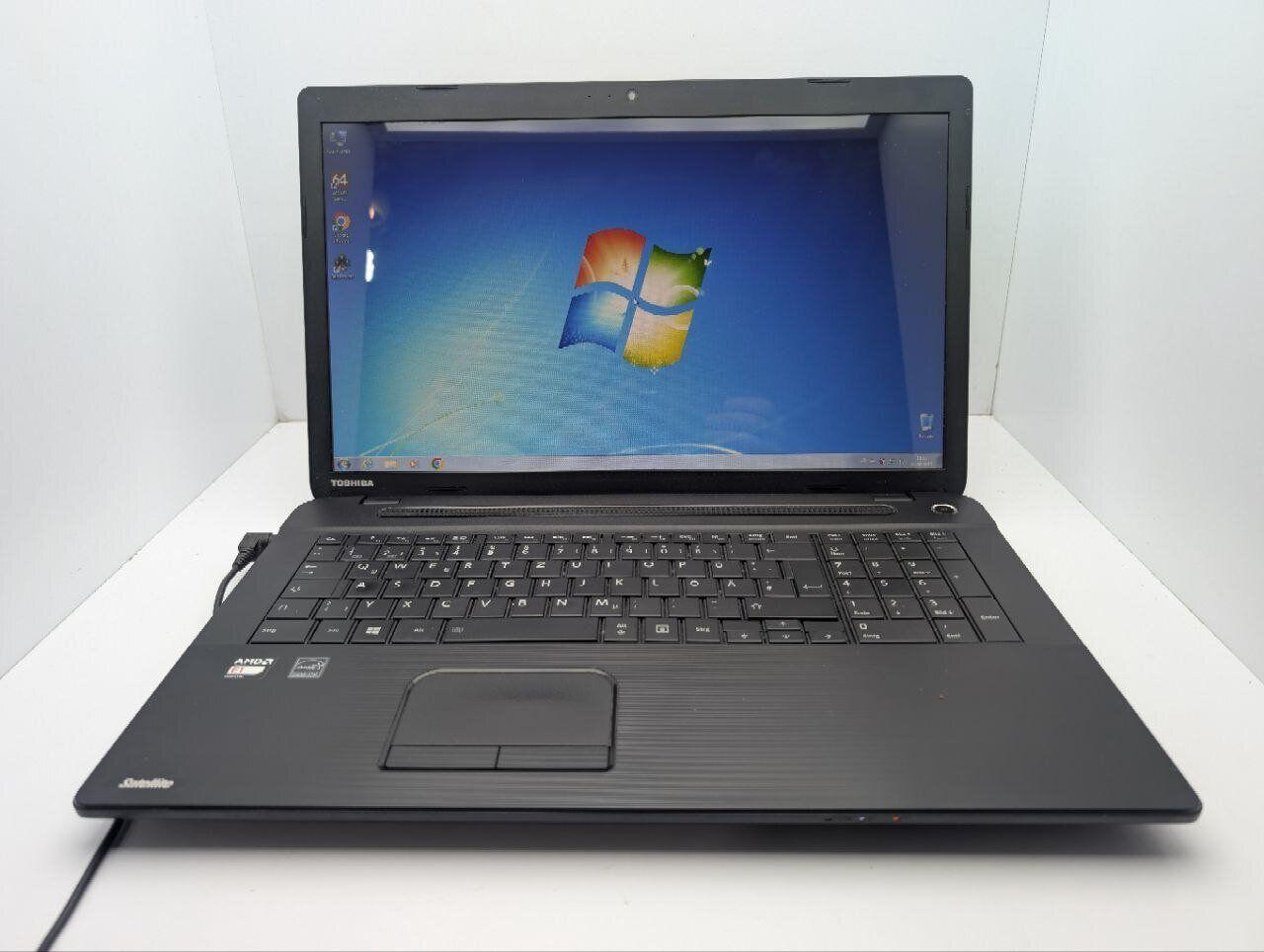 Б/в Ноутбук Toshiba Satellite C70D-A 17.3" 1600x900| AMD E1-2100| 8 GB RAM| 120 GB SSD| Radeon HD 8210