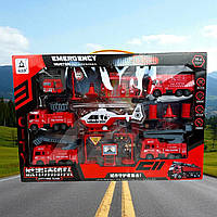 Детский Набор Пожарных Машинок Вертолет, Пожарная Машина Техника Набор Игрушка Для Мальчиков Ador Дитячий