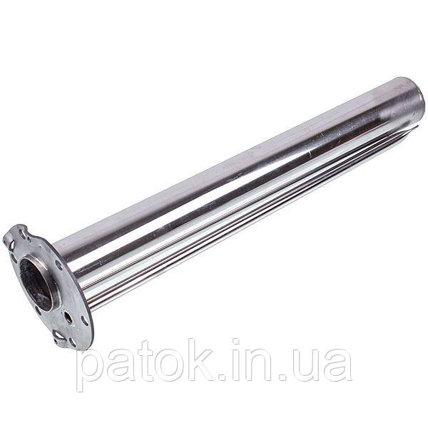 Фланець (нержав. сталь, D зовн.=120 mm, D колби=50 mm, L=450 mm) під сухий стеатитовий ТЕН для бойлера 2100 W Atlantic/ROUND, фото 1