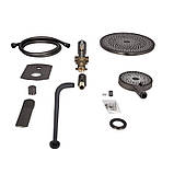 Душевая система универсальная Qtap Slavonice скрытого монтажа на два потребителя QTSLA113GMB45899 Gunmetal Black PVD, фото 10