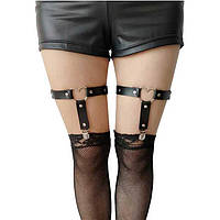 Гартер На 2 Ноги С Подвязками Для Чулок И Сердечком 2 Шт Черные Sensey Гартер На 2 Ноги З Підв'язками Для