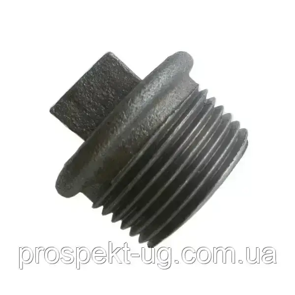 Заглушка Ду65 (2 1/2") чавунна оцинкована різьба зовнішня ЗР, фото 1