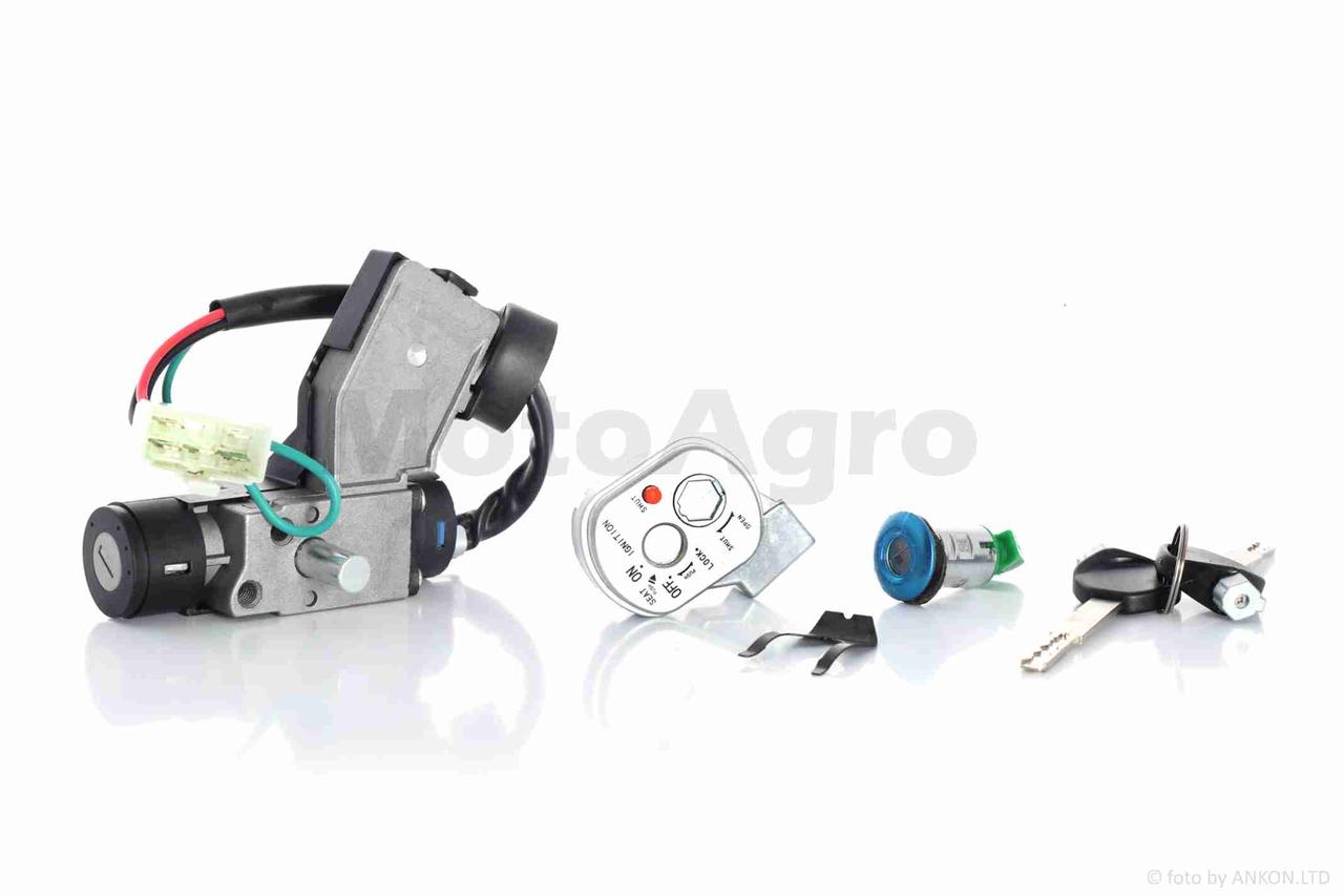 Замок запалювання к-кт на скутер хонда діо AF56/62 на скутер хонда леад AF48 з магнітом, фото 1