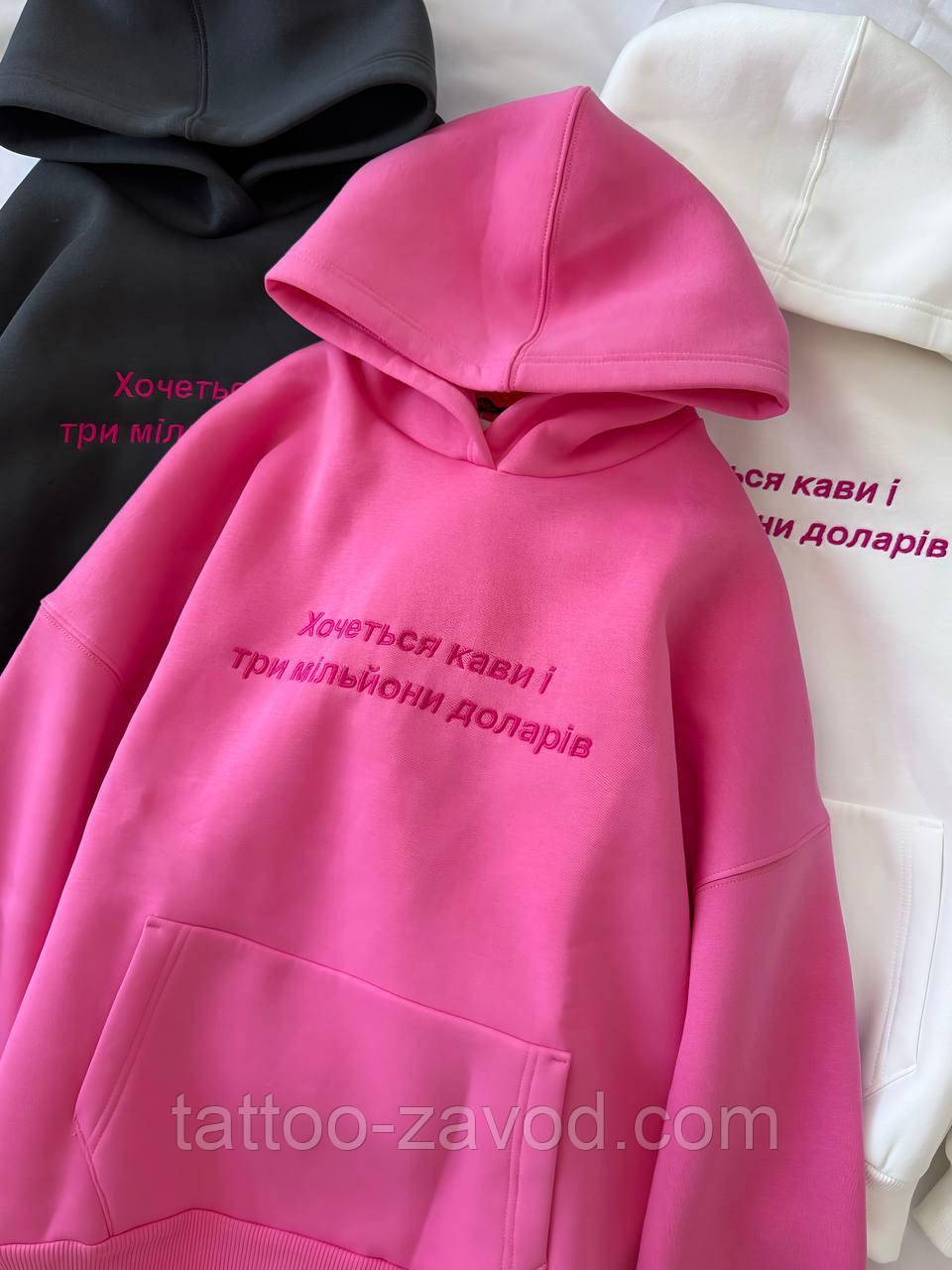 Тепле худі жіноче з написом тринитка на флісі S-L, фото 1