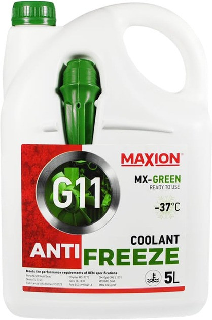 Антифриз MAXION G11 Green -37 5л, фото 1