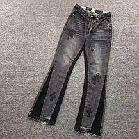 Джинси Flared Gallery Dept x Chrome Hearts Модні Джинси Чоловічі Жіночі Джинси S-XL Чорні Блакитні