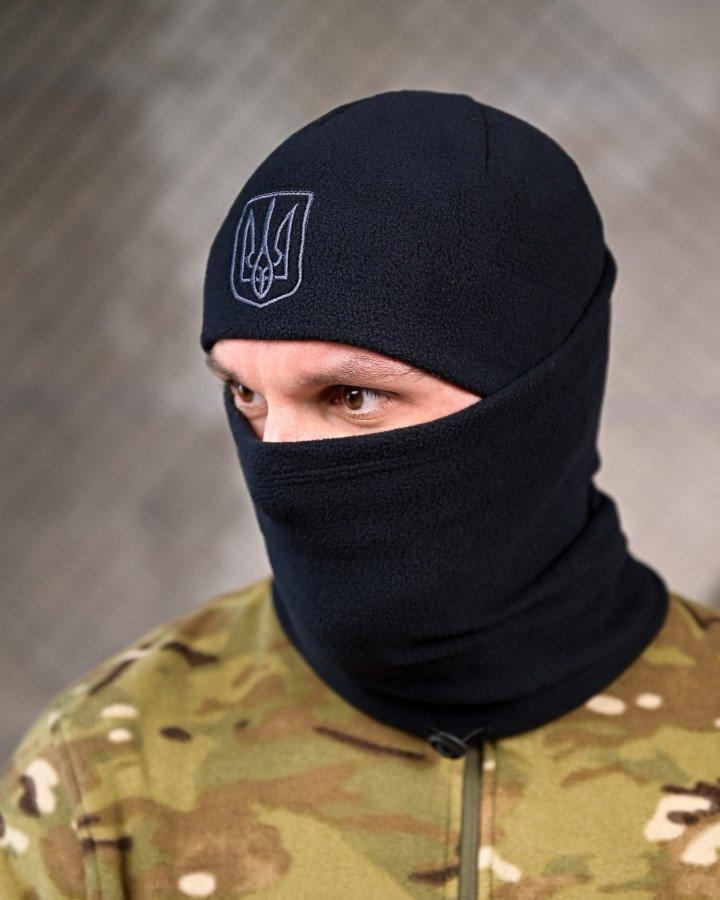 Комплект шапка + баф ДСНС синій