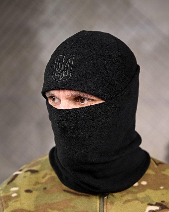 Комплект шапка + баф Police чорний