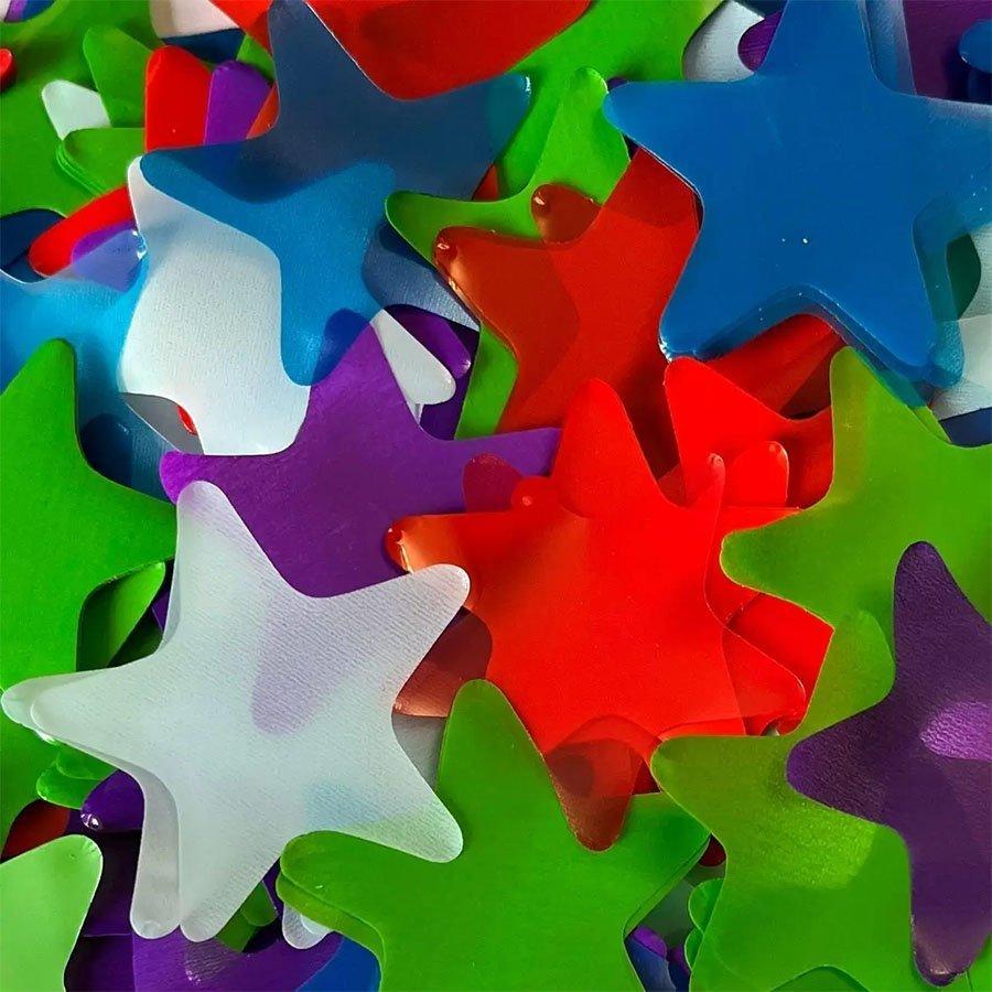 Конфетті зірки мікс 50 гр 35 мм