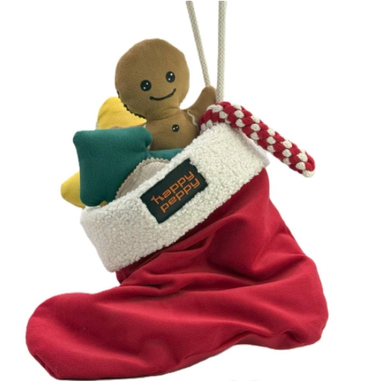 Набір іграшок для собак новорічний чобіт із подарунками Happy Peppy (Хеппі Пеппі), фото 1