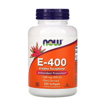 NOW E-400 d-alpha Tocopheryl (250 softgels)