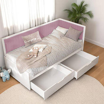 Ліжко Бруклін з шухлядою на ламелях, односпальне ліжко Brooklyn