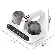 Ручний акумуляторний пилосос для матраців та килимів з УФ-стерилізацією та HEPA-фільтром Білий, фото 10