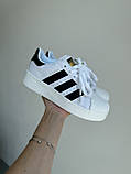 Кросівки жіночі Адідас Adidas Superstar 2W White Black Plarform IF3001, фото 2