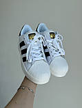 Кросівки жіночі Адідас Adidas Superstar 2W White Black Plarform IF3001, фото 4