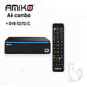 AMIKO A6 Combo | комбінований 4К медіаплеєр на Android TV з вбудованими DVB-S2+T2+С приймачами, фото 6