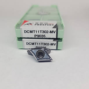 DCMT11T302-MV P9035 PROSPECT (Сталь, Нержавіюча сталь, Чавун) Твердосплавна пластина, фото 1