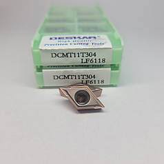 DCMT11T304 LF6118 DESKAR (Сталь, Нержавіюча сталь) Твердосплавна пластина
