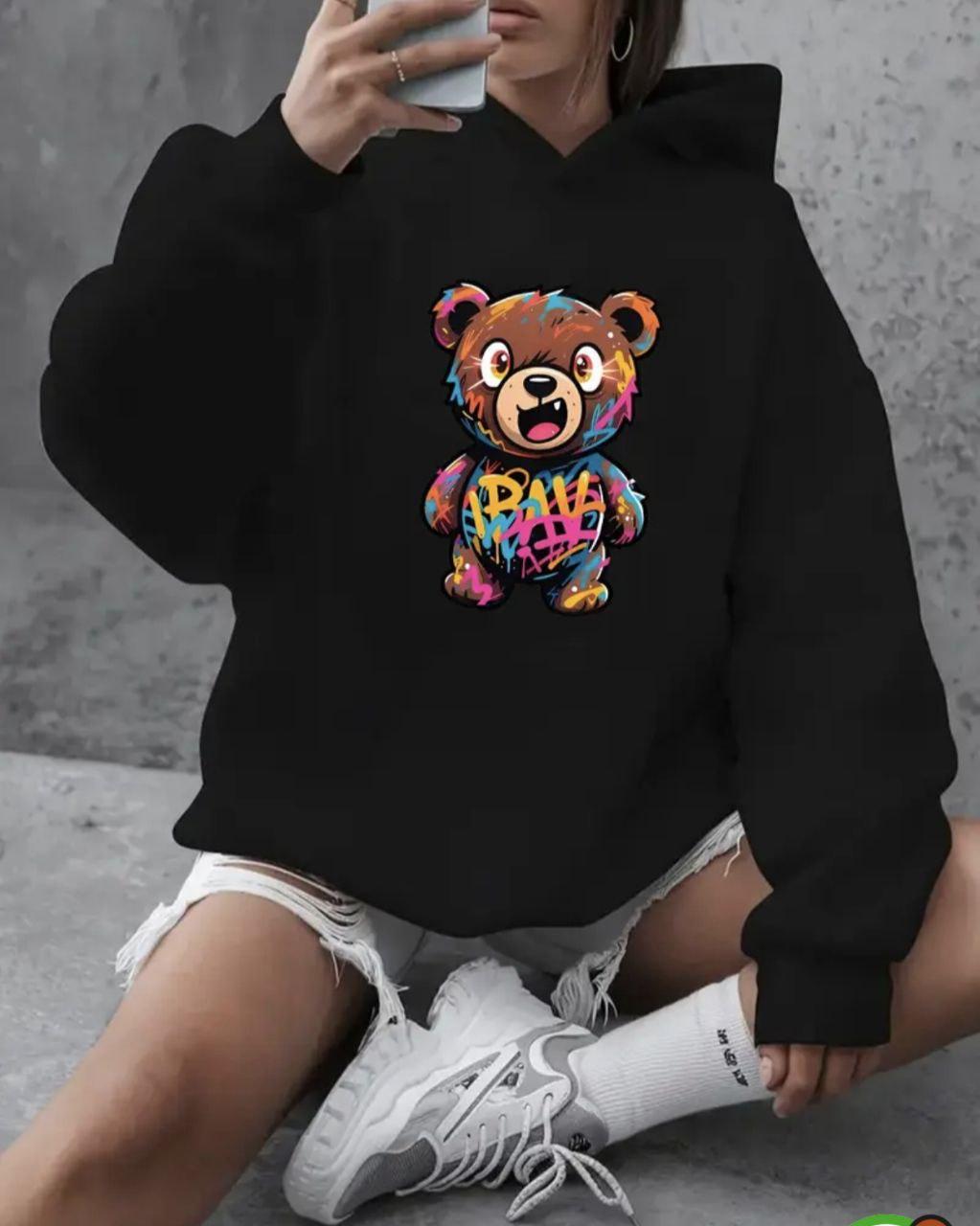 Жіноче тепле худі з ведмедиком, фото 1