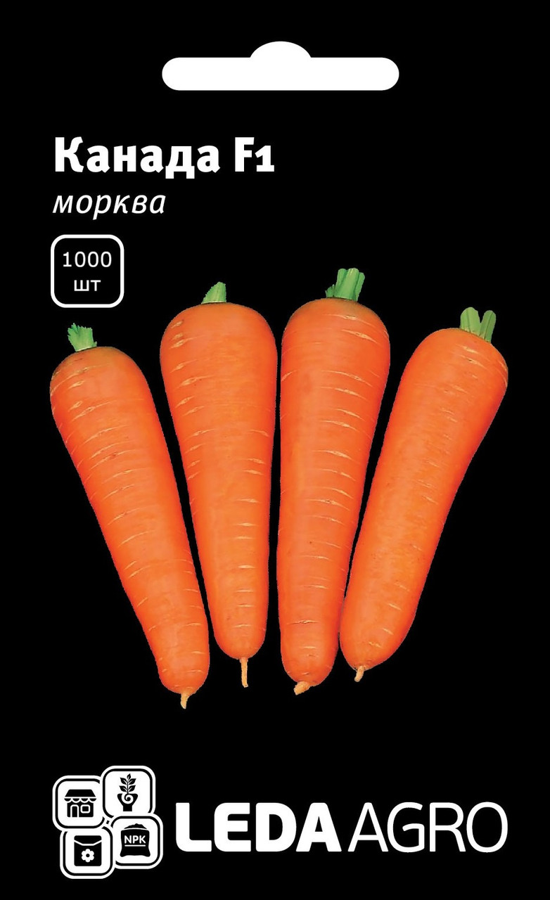 Морква Канада F1, тип шанатане, 1000 шт (Leda Agro), фото 1