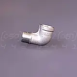 Косинець різьбовий нержавіючий DN10 (3/8") зовнішня-внутрішня різьби BSPP, н/ж сталь AISI304, 90°, Class 150, фото 10