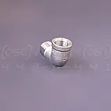 Косинець різьбовий нержавіючий DN10 (3/8") зовнішня-внутрішня різьби BSPP, н/ж сталь AISI304, 90°, Class 150, фото 2