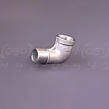 Косинець різьбовий нержавіючий DN10 (3/8") зовнішня-внутрішня різьби BSPP, н/ж сталь AISI304, 90°, Class 150, фото 9