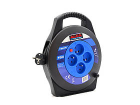 Подовжувач на катушці 10 м 3 жильний 3 х 1.00мм AL-FA ALECR10M