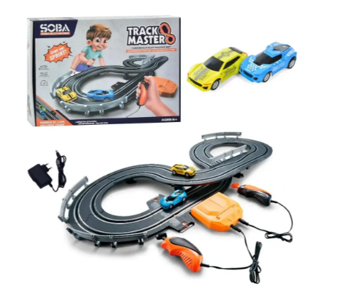 Гоночний трек A64-2A з двома машинками, комбіноване живлення