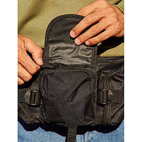 Сумка ЗСУ, Нагрудна чоловіча сумка тактична тканинна, Сумка через AD-653 плече військова