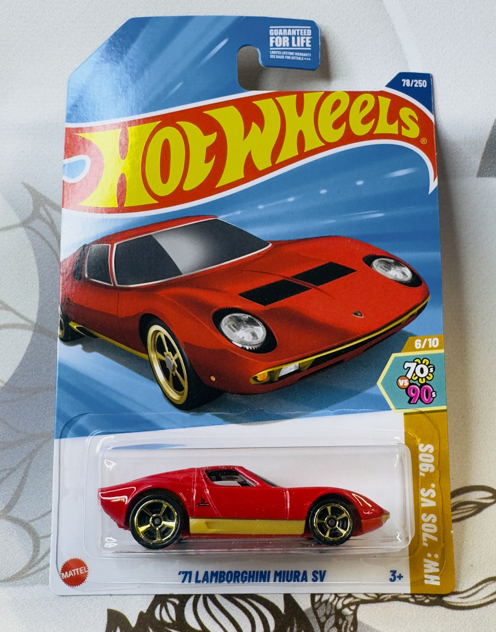 Колекційна машинка Хот Вілс Hot Wheels 71 Lamborghini Miura SV
