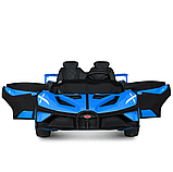 Дитячий електромобіль Bugatti M 5053EBLR-4 синій, фото 2