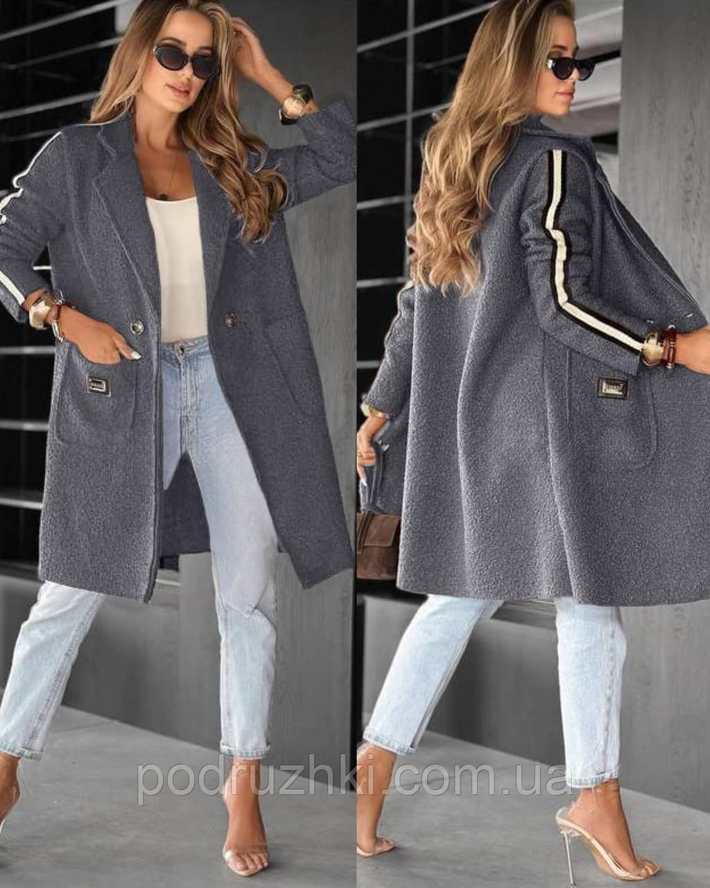 Пальто жіноче барашек великі розміри 50-52, 54-56, 58-60, 62-64, фото 1