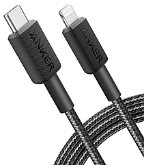Кабель Anker 322 USB-C to Lightning - 1.8m Nylon Black
