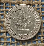 10 пфенiгiв 1950 року. (F) Нiмеччина - ФРН, фото 2