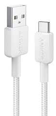Кабель Anker 322 USB-A to USB-C - 0.9m Nylon White
